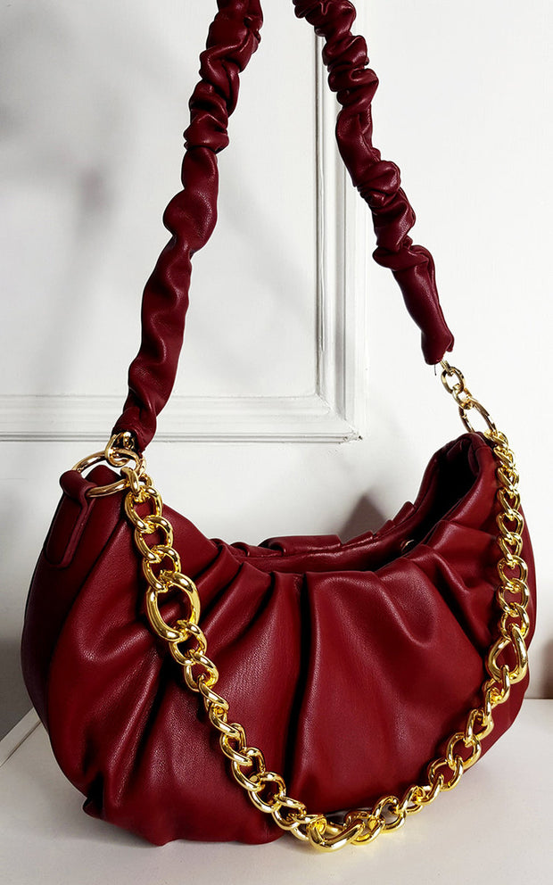 Shoulder Bag with Chain Detail