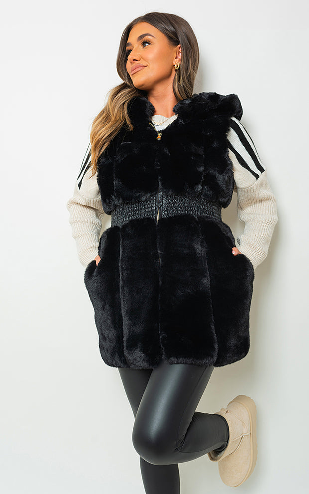 Faux Fur Zip Up Gilet