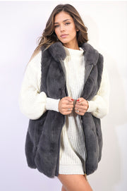 Faux Fur Zip Up Gilet