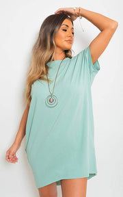 Oversized Short Sleeve Top with Front Pockets