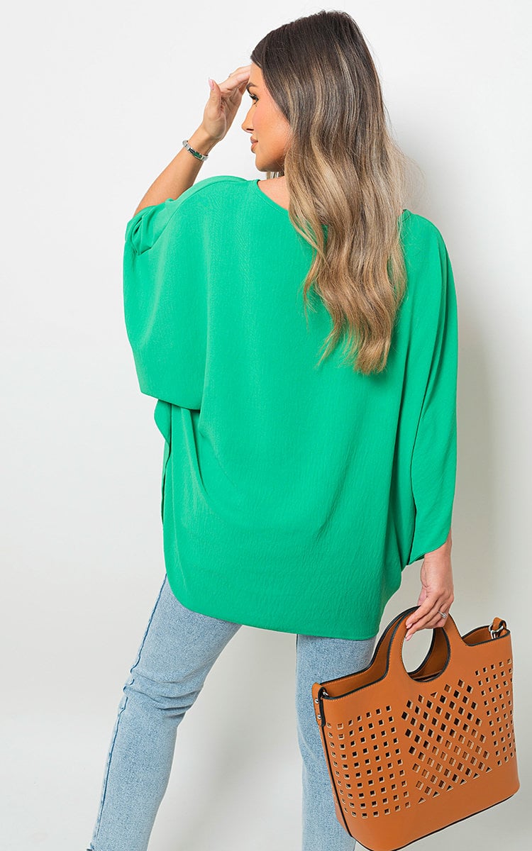 Oversized Batwing Sleeve Casual Top