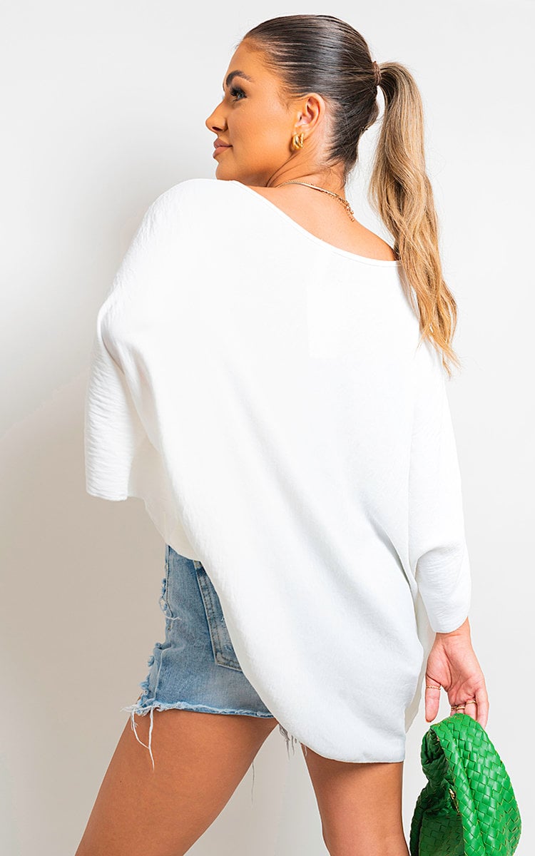 Oversized Batwing Sleeve Casual Top