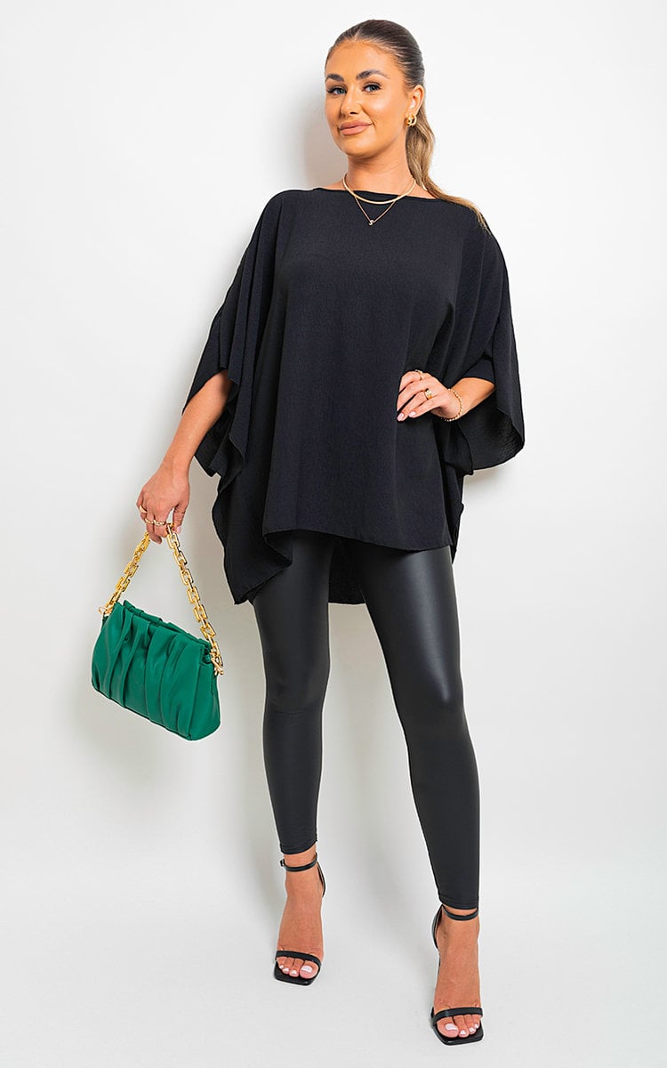 Oversized Batwing Sleeve Casual Top