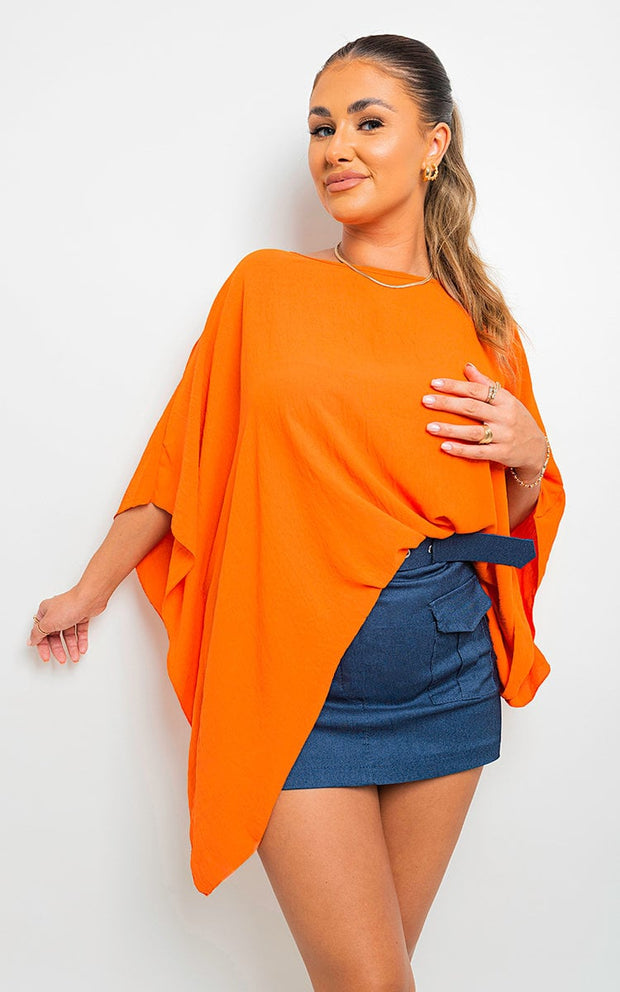 Oversized Batwing Sleeve Casual Top