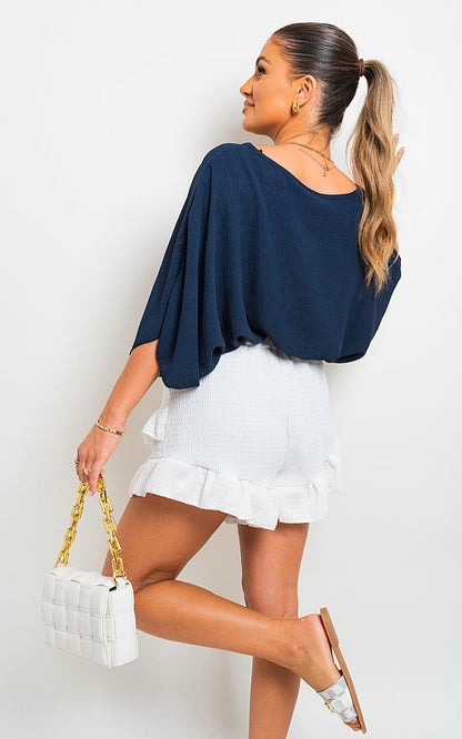 Oversized Batwing Sleeve Casual Top