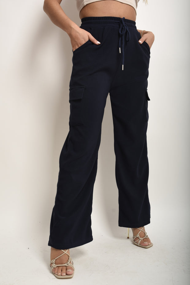 Wide Leg Cargo Trousers