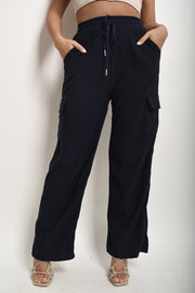 Wide Leg Cargo Trousers