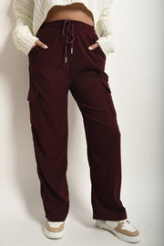 Wide Leg Cargo Trousers