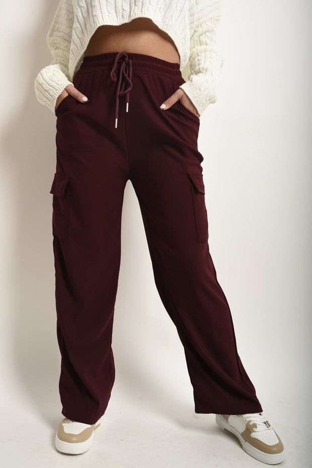 Wide Leg Cargo Trousers