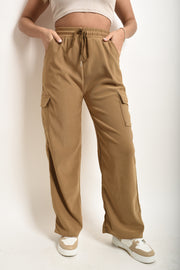 Wide Leg Cargo Trousers