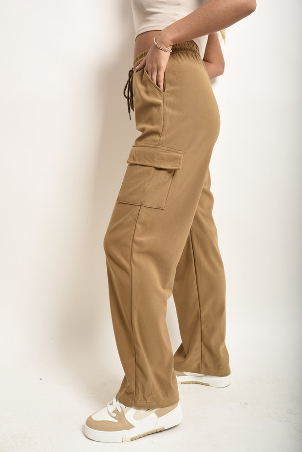 Wide Leg Cargo Trousers