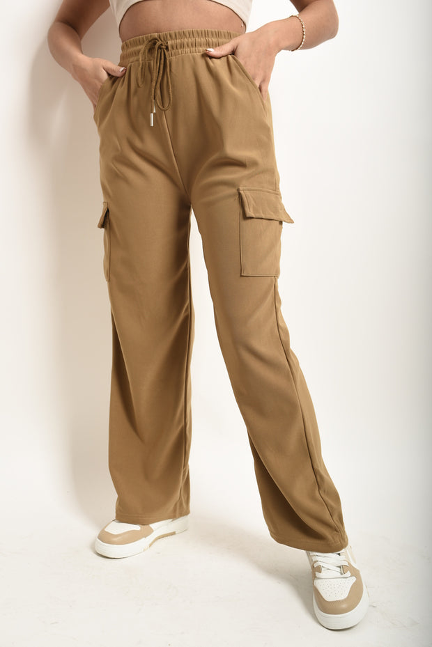 Wide Leg Cargo Trousers