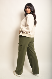 Wide Leg Cargo Trousers