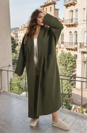 Oversized Long Winter Coat with Pockets