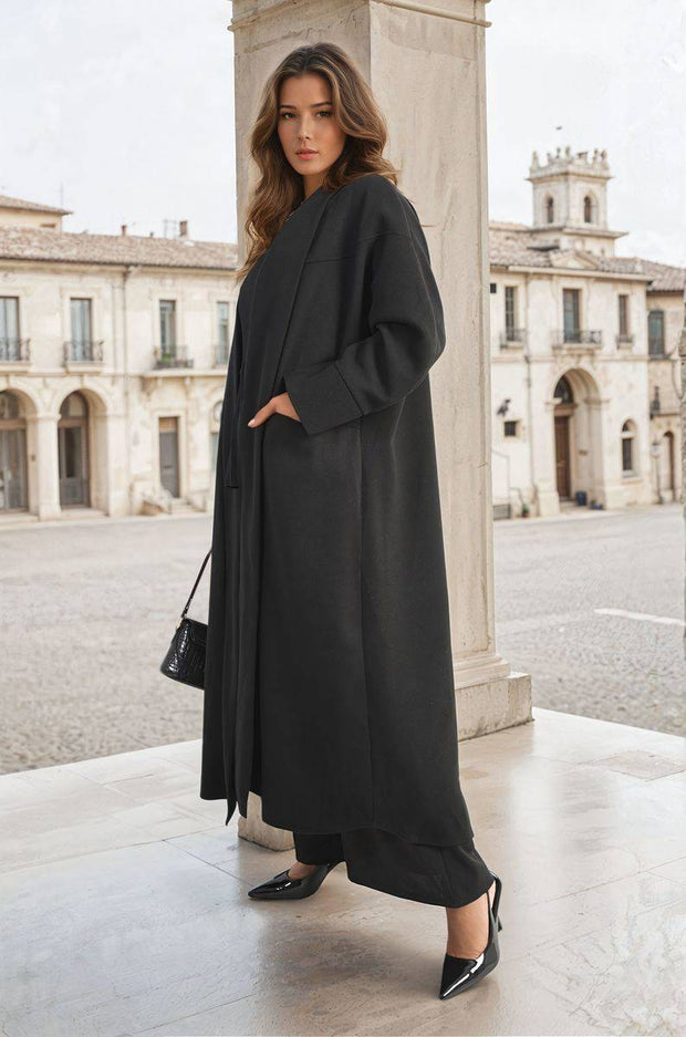 Oversized Long Winter Coat with Pockets