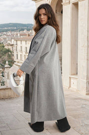 Oversized Long Winter Coat with Pockets