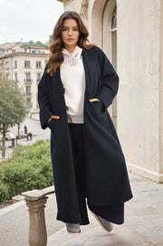 Oversized Long Winter Coat with Pockets