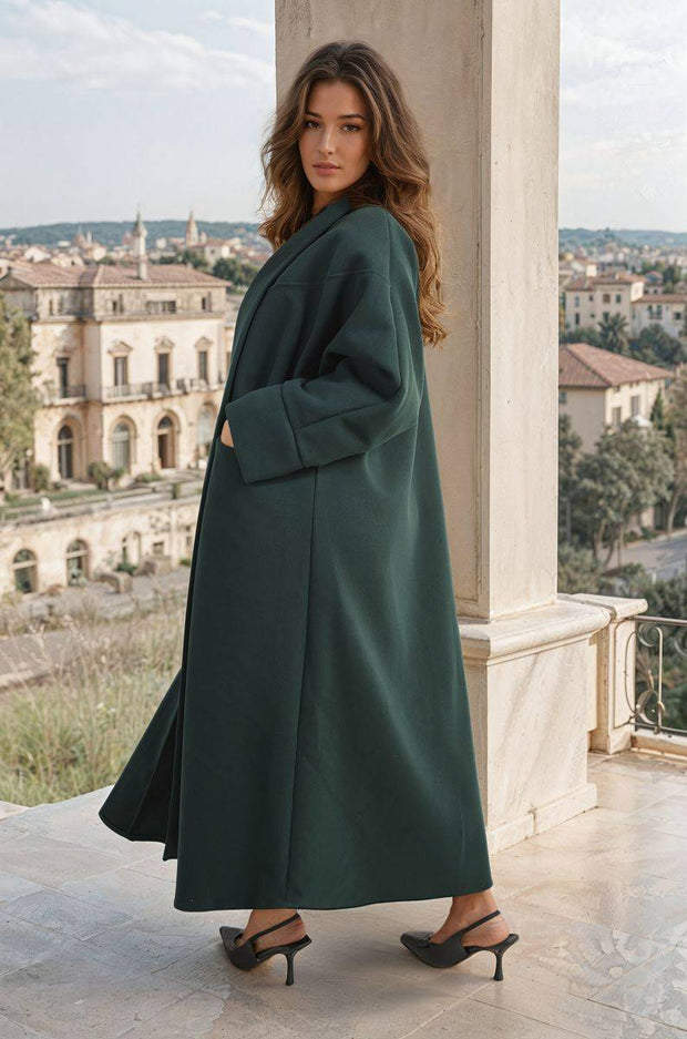 Oversized Long Winter Coat with Pockets