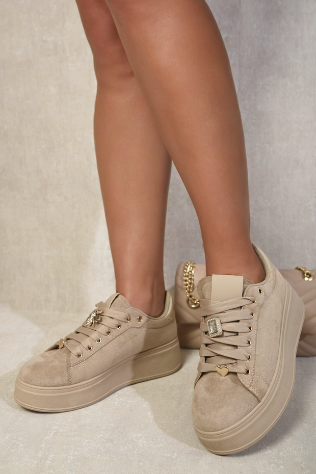 Lace Up Platform Trainers 