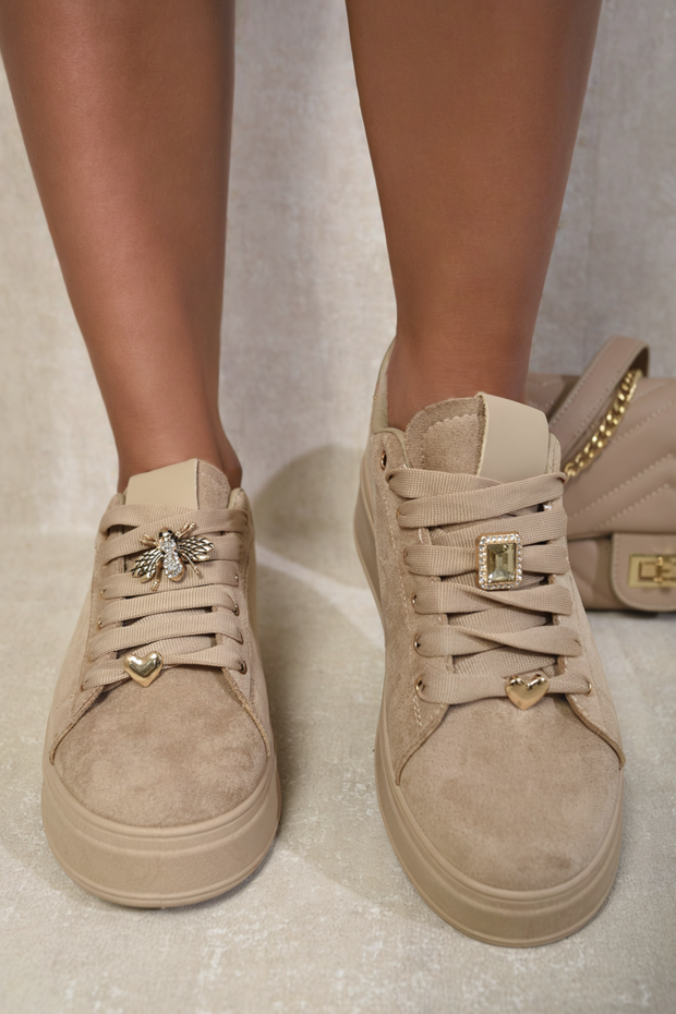 Lace Up Platform Trainers 