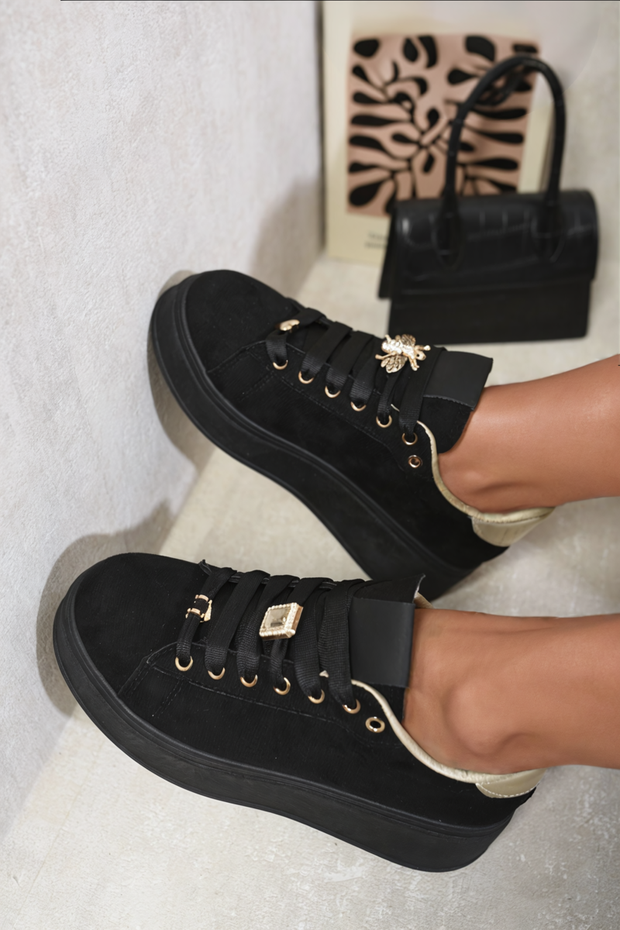 Lace Up Platform Trainers 