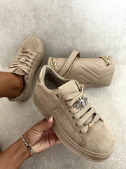 Lace Up Platform Trainers 