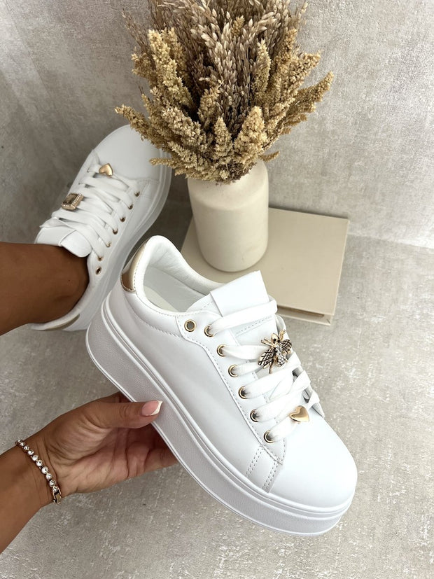 Lace Up Platform Trainers 