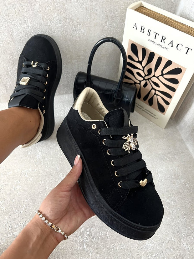 Lace Up Platform Trainers 