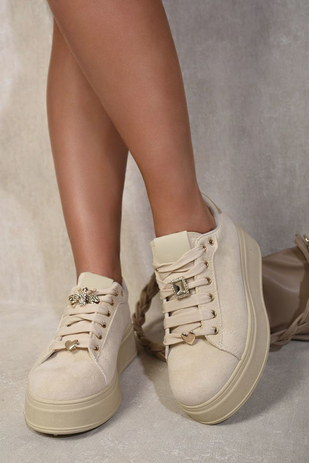 Lace Up Platform Trainers 