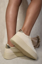 Lace Up Platform Trainers 