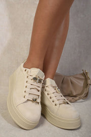 Lace Up Platform Trainers 