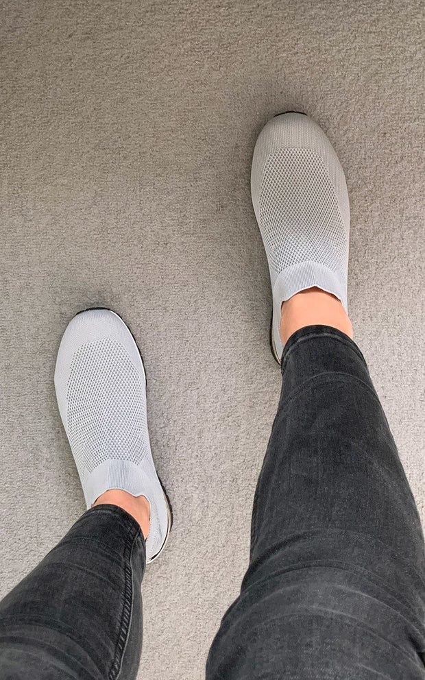 Slip On Sock Wedge Trainers