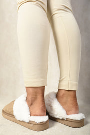 Faux Fur Lined Slippers