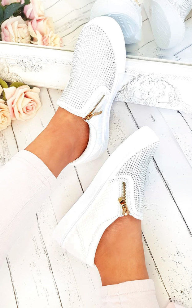 Slip On Embellished Trainers