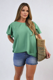 Ruffle Short Sleeve Top