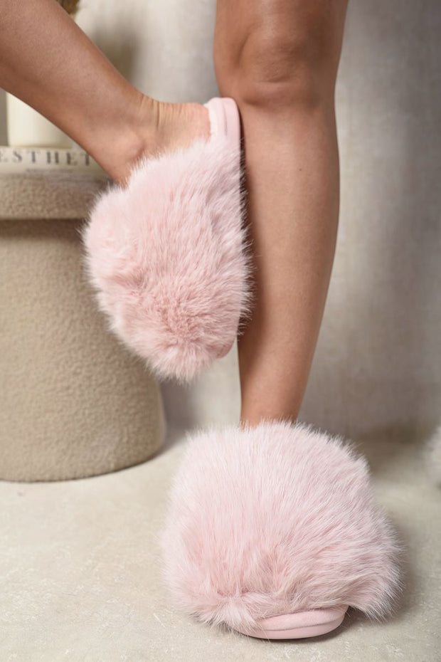 Fluffy Faux Fur Winter Slippers