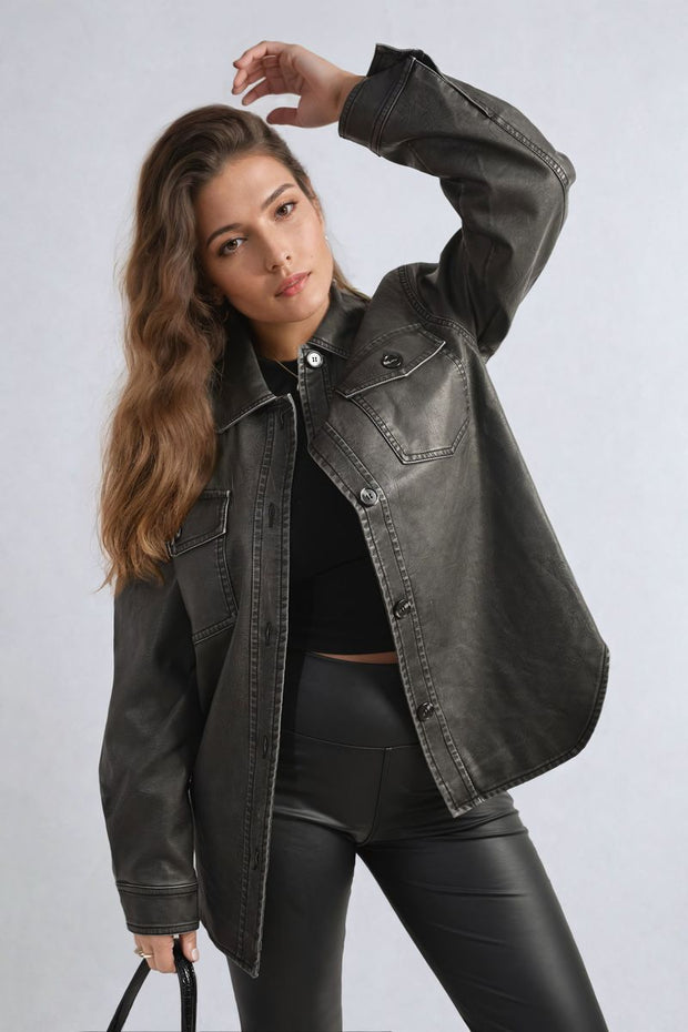 Faux Leather Jacket