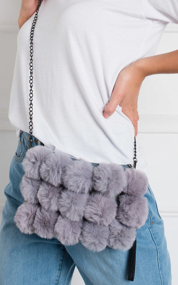 Cross Body Pom Pom Handbag