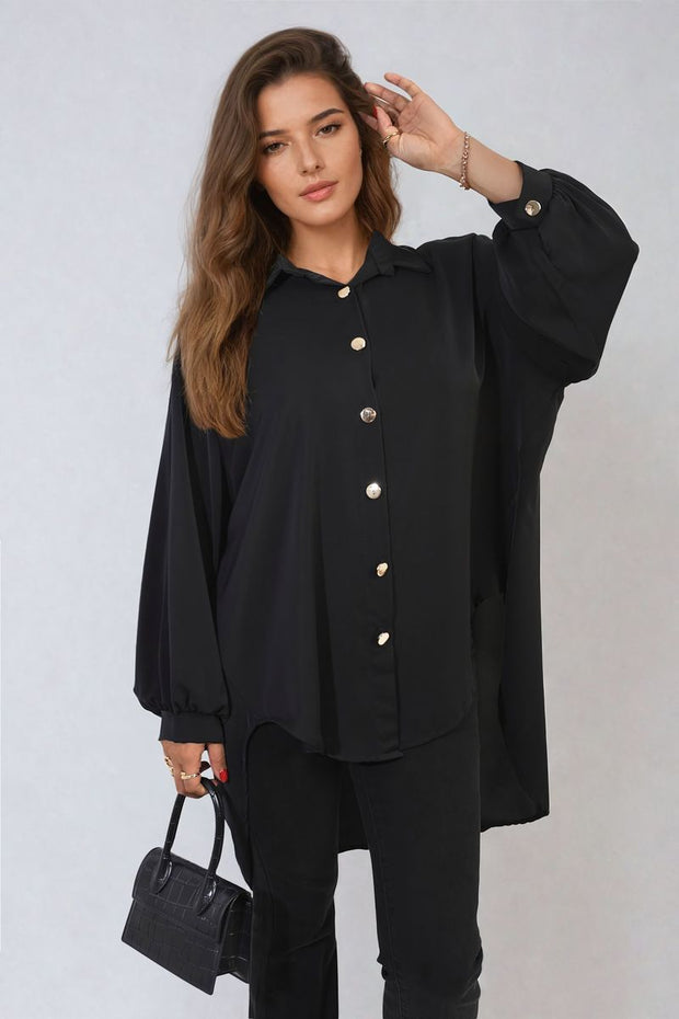 Oversized Collared Button Down Shirt