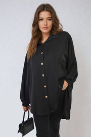 Oversized Collared Button Down Shirt