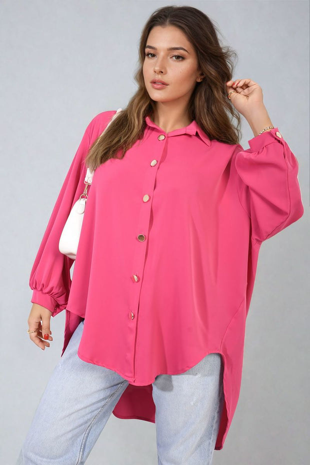 Oversized Collared Button Down Shirt