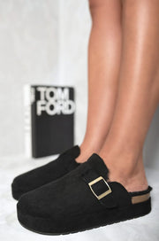 Slip On Faux Fur Platform Mules